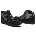 Čierne tenisky Chebello Dámske Pohodlná obuv Vrchný materiál pravá koža