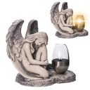 СЕРАЯ ГИПСОВАЯ ФИГУРКА Гробница СОЛНЕЧНАЯ СВЕТОДИОДНАЯ ЛАМПА