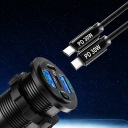 ГНІЗДО АВТОМОБІЛЬНИЙ MONTAZOWE ЗАРЯДНИЙ ПРИСТРІЙ USB C PD QC 3.0 12V/24V  (18848985246) фото min 9