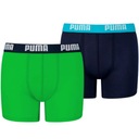 152cm Boxerky pre deti Puma Basic Boxer 2P tmavomodré, zelené 935454 03