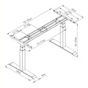 Белый каркас стола, электрическая регулировка.