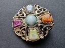 VINTAGE BROSZA Z KAMIENIAMI ART DECO XX LECIE