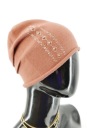 ШАПКА ЖЕНСКАЯ КОРИЧНЕВАЯ ВИСКОЗНАЯ С ЦИРКОНИЕМ