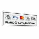 Оплата картой и наличными - наклейка 10х30.