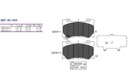 D1060-JL00E ZAPATAS DE FRENADO PARTE DELANTERA INFINITI FX 08- G37 09- 