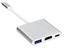 АДАПТЕР USB C HDMI+USB 3.0+PD 4K HUB MacBook 3в1