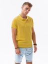 Koszulka męska polo dzianina pique żółty S1374 L Marka Ombre