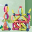 OKTATÓ NAGY MÁGNESES ÉPÍTŐKOCKÁK MAGNETIC STICKS 64 db-os Fajta készlet