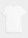 4F Tričko RÝCHLOSCHNÚCE TRÉNINGOVÉ tričko TFTSF261 > S Dominujúca farba biela