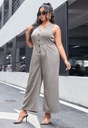 SHEIN PLUS SIZE DÁMSKA KOMBINÉZA ŠEDÁ 48 VUG Dominujúci vzor bez vzoru