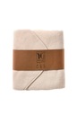 Мягкое, толстое полотенце с капюшоном детское, 75х75, кремовое, 550г.