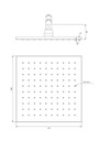 DESZCZOWNICA SLIM MOSIĘŻNA KWADRATOWA 25 CM CHROM EAN (GTIN) 5908223783289