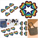 TECZOWE NASZYWKI SERCA 6 SZT. DEKORACJA DIY DO РЕМОНТНИЙ ОДЯГА DO HAFTU  фото 12