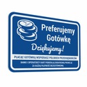 Мы предпочитаем наличные - наклейка 10x15