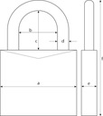 Visiaci zámok Titalium ABUS 4 x 727TI/40 Quada Ďalšie informácie Odolnosť voči poveternostným vplyvom