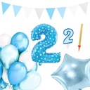 НАБОР украшений из воздушных шаров с цифрами на второй день рождения