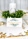 Визитки Эвкалипт благодарственные открытки на стол Свадебный прием Первое причастие 10 шт.