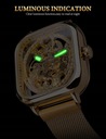 Pánske automatické hodinky Royal Flower Materiál remienka oceľ