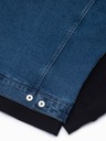 Pánska džínsová bunda katana s kapucňou modro-čierna OM-JADJ-0124 L Druh džínsový