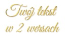 Naklejka Twój tekst napis CHROM ZŁOTA SREBRNA 29cm