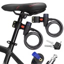 ВЕЛОСИПЕДНЫЙ ЗАМОК ВЕЛОСИПЕДНЫЙ ЗАМОК ПРОЧНЫЙ ТРОС С КЛЮЧОМ