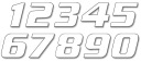 СТАРТОВЫЕ НОМЕРА 25 СМ Х 20 СМ ПО ДИАГОНАЛИ, БЕЛЫЙ №3 (3 ШТ.)