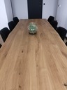 Duży Rodzinny Stół do Jadalni Industrialny z Drewnianym Blatem Dąb 280x90 Kolor mebla dąb