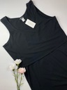 Pletené šaty čierne bavlna VENUS XL/XXL Príležitosť na bežné nosenie