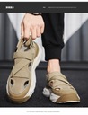 Pánska móda Športové sandále s nastaviteľnou výškou pomocou popruhu na suchý zips Vrchný materiál guma
