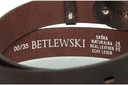 Ремень Betlewski мужской коричневый кожаный классический, подарок+сертификат