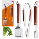 АКСЕССУАРЫ ДЛЯ ГРИЛЯ НАБОР ДЛЯ ГРИЛЯ 3 ШТ. СТОЛОВЫЕ ПРИБОРЫ Посуда ЩИПЦЫ