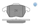 ZAPATAS DE FRENADO MEYLE PARTE DELANTERA CITROEN C4 2,0 04-11 