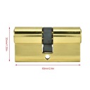 60MM МЕДНЫЙ ДВОЙНОЙ ОТКРЫТЫЙ ЗАМОК ЦИЛИНДР ANTI THEFT ЗАМОК DO ДВЕРИ Z KLUCZAMI  фото 5