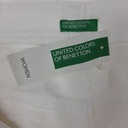 Nohavice biele džínsové zvony BENETTON 36 Dominujúca farba biela