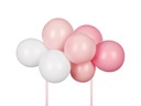 Balonowy topper na tort - balony - Party Deco - różowy