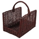 ДЕРЕВЯННАЯ КОРЗИНА, плетеная, темная, прямая КОРЗИНЫ