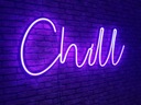 Неоновая светодиодная надпись Chill - ПРОИЗВОДИТЕЛЬ украшений