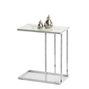 ПРЯМОУГОЛЬНЫЙ МРАМОРНЫЙ СТОЛ НА ВЫСОКИХ НОЖКАХ VASTO БЕЛЫЙ МРАМОР ХРОМ