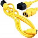 Удлинительный кабель питания C13/C14, желтый, 3 м