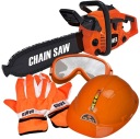 БОЛЬШАЯ БЕНЗИНОВАЯ ЦЕПНАЯ ПИЛА + ШЛЕМ ДЛЯ ДЕТЕЙ