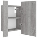 vidaXL Kúpeľňová skrinka so zrkadlom a LED, sivý dub sonoma 40x12x45 cm Ďalšie informácie so zrkadlom