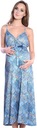 Elegantné tehotenské šaty 4034 modré S/M