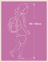 Školský batoh viackomorový BAAGL Odtiene modrej, Odtiene ružovej 23 l Hĺbka produktu 21 cm