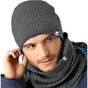 ТЕПЛЫЙ КОМПЛЕКТ для мужчины, ШАПКА+ЮБКА, ЗИМНИЙ шарф, Лак, СЕРОЕ КАЧЕСТВО