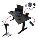 BIURKO GAMINGOWE KOMPUTEROWE DLA GRACZY LED + HUB