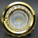Круглый потолочный светильник из галогенного стекла и хрусталя золотого цвета, GU10