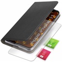 ETUI Z KLAPKĄ DO IPHONE 11 CZARNE ZAMYKANE MAGNETYCZNE KABURA FLIP + SZKŁO