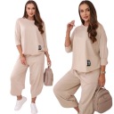 Хлопковая толстовка плюс брюки oversize комплект итальянской моды