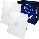 2x светодиодных выключателя с сенсорным стеклом для лестничного освещения КРЕСТОВЫЙ светодиод, белый