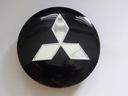 4 PIEZAS DEKLE TAPACUBOS EMBLEMATY PARA DISCOS MITSUBISHI 56 MM CZARNO PLATEADO 